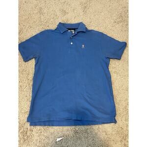 Psycho Bunny Polo Shirt Mens 7 X-Large Blue Lightweight Short Sleeve Pima Cotton